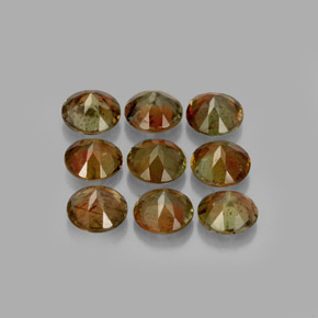 2.28캐럿 천연 멀티컬러 안달루사이트 보석, 라운드 컷, 4.12 mm, VS