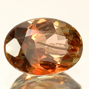 0.56캐럿 천연 다색 홍주석, 타원형 컷, VVS-VS