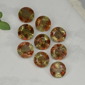 2.16캐럿 천연 그린 피치 안달루사이트 보석, 라운드 컷, 4.09 mm, VS