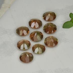 2.16캐럿 천연 그린 피치 안달루사이트 보석, 라운드 컷, 4.09 mm, VS