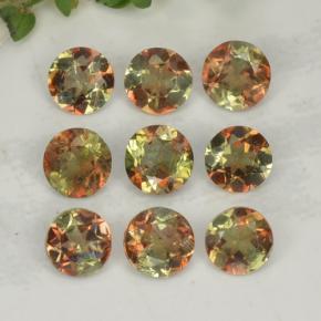 1.92캐럿 천연 멀티컬러 안달루사이트 보석, 라운드 컷, 4.00 mm, VS