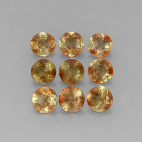 캐럿 천연 멀티컬러 안달루사이트 보석, 라운드 컷, 4.01 mm, VS