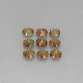 캐럿 천연 멀티컬러 안달루사이트 보석, 라운드 컷, 4.01 mm, VS