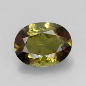 1.64캐럿 천연 멀티컬러 안달루사이트, 타원형 컷, 8.9×6.9 mm, VS-SI