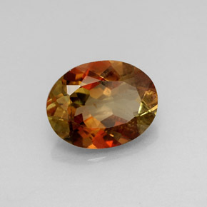 1.82캐럿 천연 멀티컬러 안달루사이트, 타원형 컷, 9×7 mm, VS