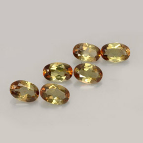 캐럿 천연 멀티컬러 안달루사이트 보석, 타원형 컷, 6.2×4.1 mm, VVS-VS