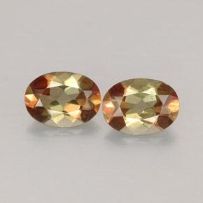 캐럿 천연 멀티컬러 안달루사이트 보석, 타원형 컷, 4.1×5.2 mm, VS