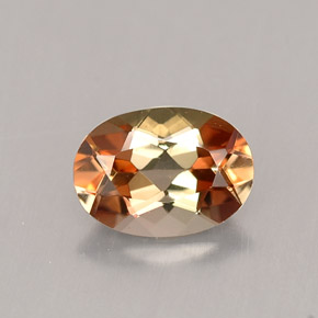 0.82캐럿 천연 멀티컬러 안달루사이트, 타원형 컷, 7.2×5.2 mm, VVS-VS
