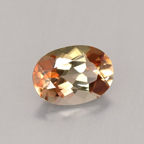 0.82캐럿 천연 멀티컬러 안달루사이트, 타원형 컷, 7.2×5.2 mm, VVS-VS