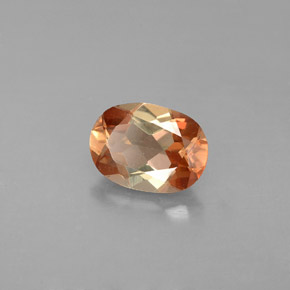 1.28캐럿 천연 멀티컬러 안달루사이트, 타원형 컷, 8.2×5.9 mm, VVS-VS