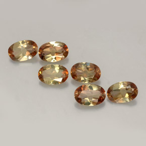 캐럿 천연 멀티컬러 안달루사이트 보석, 타원형 컷, 6×4 mm, VVS-VS