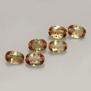 캐럿 천연 멀티컬러 안달루사이트 보석, 타원형 컷, 6×4 mm, VVS-VS
