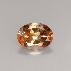 1.17캐럿 천연 멀티컬러 안달루사이트, 타원형 컷, 8×6 mm, VS-SI
