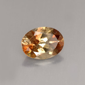 1.17캐럿 천연 멀티컬러 안달루사이트, 타원형 컷, 8×6 mm, VS-SI
