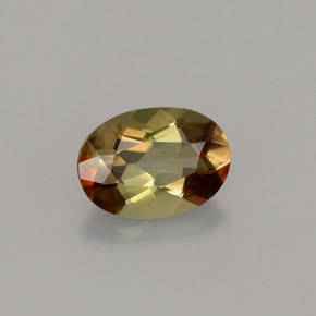 0.77캐럿 천연 멀티컬러 안달루사이트, 타원형 컷, 7×5.1 mm, VVS-VS