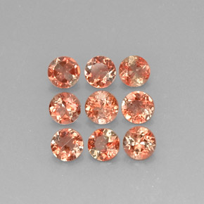 2.25캐럿 천연 멀티컬러 안달루사이트 보석, 라운드 컷, 4.05 mm, VS