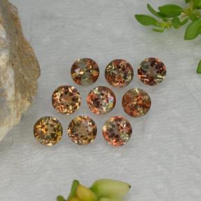 2.25캐럿 천연 멀티컬러 안달루사이트 보석, 라운드 컷, 4.05 mm, VS