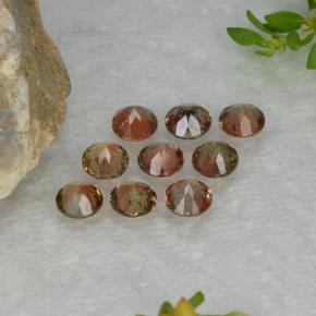 2.25캐럿 천연 멀티컬러 안달루사이트 보석, 라운드 컷, 4.05 mm, VS