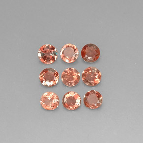 캐럿 천연 멀티컬러 안달루사이트 보석, 라운드 컷, 4.10 mm, VS