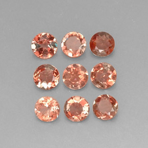 캐럿 천연 멀티컬러 안달루사이트 보석, 라운드 컷, 4.10 mm, VS