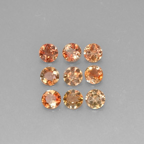 캐럿 천연 멀티컬러 안달루사이트 보석, 라운드 컷, 4.03 mm, VS