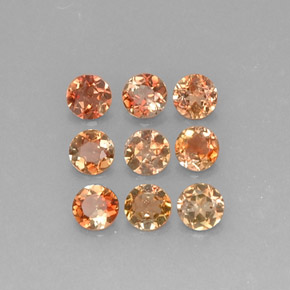 캐럿 천연 멀티컬러 안달루사이트 보석, 라운드 컷, 4.03 mm, VS