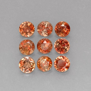 2.28캐럿 천연 멀티컬러 안달루사이트 보석, 라운드 컷, 3.99 mm, VS
