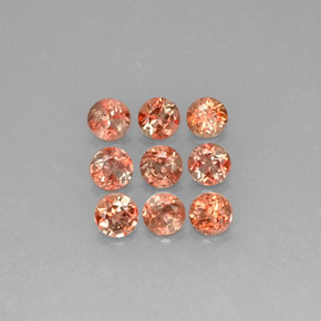 캐럿 천연 멀티컬러 안달루사이트 보석, 라운드 컷, 4.03 mm, VS