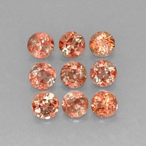 캐럿 천연 멀티컬러 안달루사이트 보석, 라운드 컷, 4.03 mm, VS