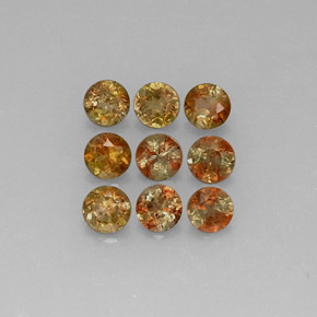 캐럿 천연 멀티컬러 안달루사이트 보석, 라운드 컷, 4.04 mm, VS