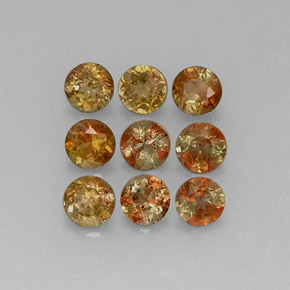 캐럿 천연 멀티컬러 안달루사이트 보석, 라운드 컷, 4.04 mm, VS