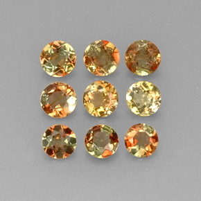 캐럿 천연 골든 브라운 안달루사이트 보석, 라운드 컷, 3.99 mm, VS