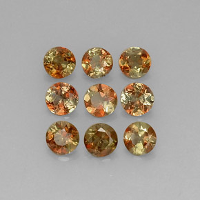 2.09캐럿 천연 멀티컬러 안달루사이트 보석, 라운드 컷, 4.05 mm, VS
