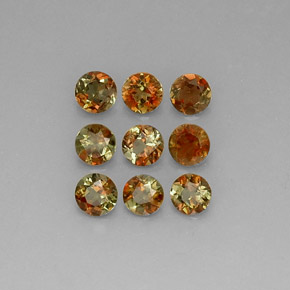 캐럿 천연 멀티컬러 안달루사이트 보석, 라운드 컷, 4.01 mm, VS