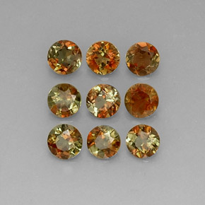 캐럿 천연 멀티컬러 안달루사이트 보석, 라운드 컷, 4.01 mm, VS