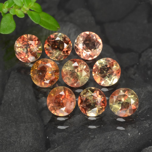 2.20캐럿 천연 멀티컬러 안달루사이트 보석, 라운드 컷, 4.04 mm, VS