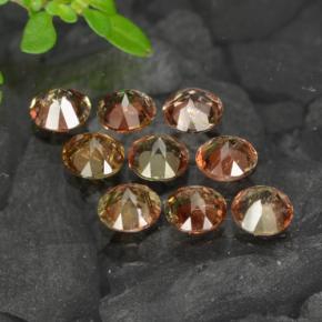 2.20캐럿 천연 멀티컬러 안달루사이트 보석, 라운드 컷, 4.04 mm, VS
