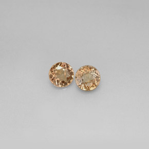 캐럿 천연 멀티컬러 안달루사이트 보석, 라운드 컷, 4.14 mm, VS