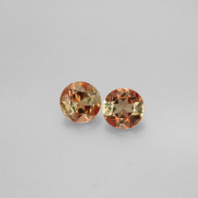 캐럿 천연 멀티컬러 안달루사이트 보석, 라운드 컷, 3.96 mm, VS