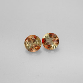 캐럿 천연 멀티컬러 안달루사이트 보석, 라운드 컷, 3.96 mm, VS