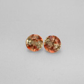 캐럿 천연 멀티컬러 안달루사이트 보석, 라운드 컷, 4.03 mm, VS