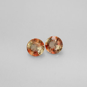 캐럿 천연 멀티컬러 안달루사이트 보석, 라운드 컷, 4.03 mm, VS