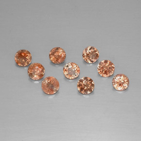 2.16캐럿 천연 라이트 오렌지 안달루사이트 보석, 라운드 컷, 3.97 mm, VS
