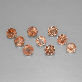2.16캐럿 천연 라이트 오렌지 안달루사이트 보석, 라운드 컷, 3.97 mm, VS
