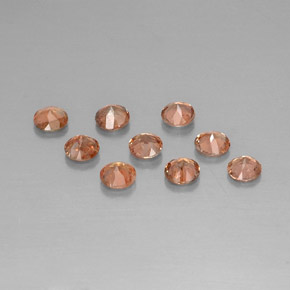 2.16캐럿 천연 라이트 오렌지 안달루사이트 보석, 라운드 컷, 3.97 mm, VS
