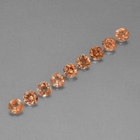 캐럿 천연 멀티컬러 안달루사이트 보석, 라운드 컷, 4.10 mm, VS
