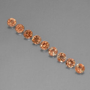 캐럿 천연 멀티컬러 안달루사이트 보석, 라운드 컷, 4.10 mm, VS