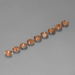 캐럿 천연 멀티컬러 안달루사이트 보석, 라운드 컷, 4.10 mm, VS