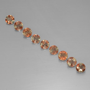 캐럿 천연 다색 홍주석 보석, 라운드 컷, VS