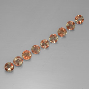 캐럿 천연 다색 홍주석 보석, 라운드 컷, VS